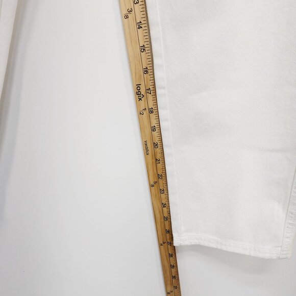 Albina Dotti cargo jeans Womens 2/R White  With Green Back Pockets - Picture 11 of 12